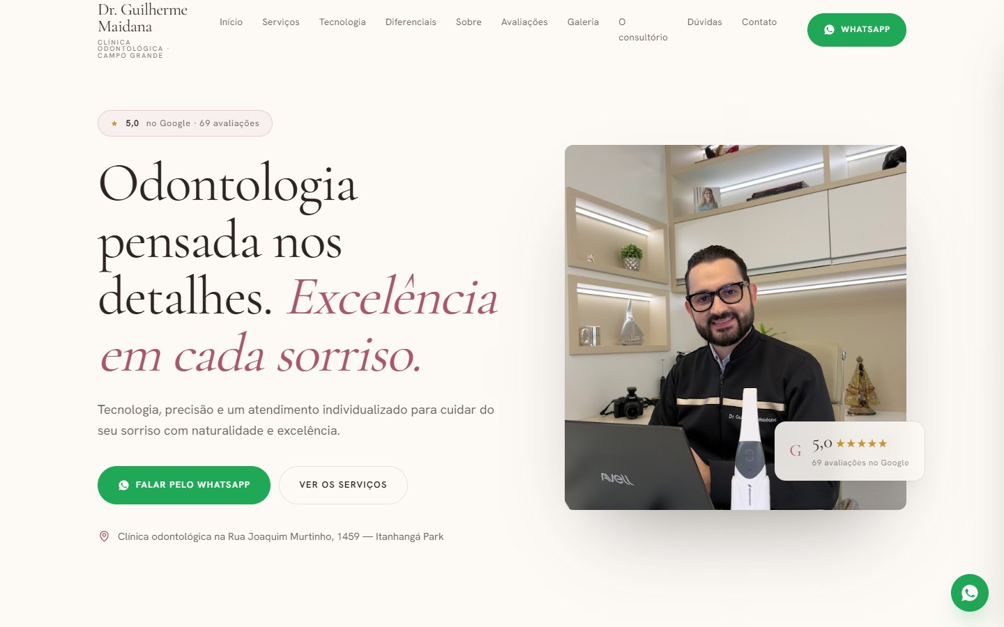 Site do Dr. Guilherme Maidana