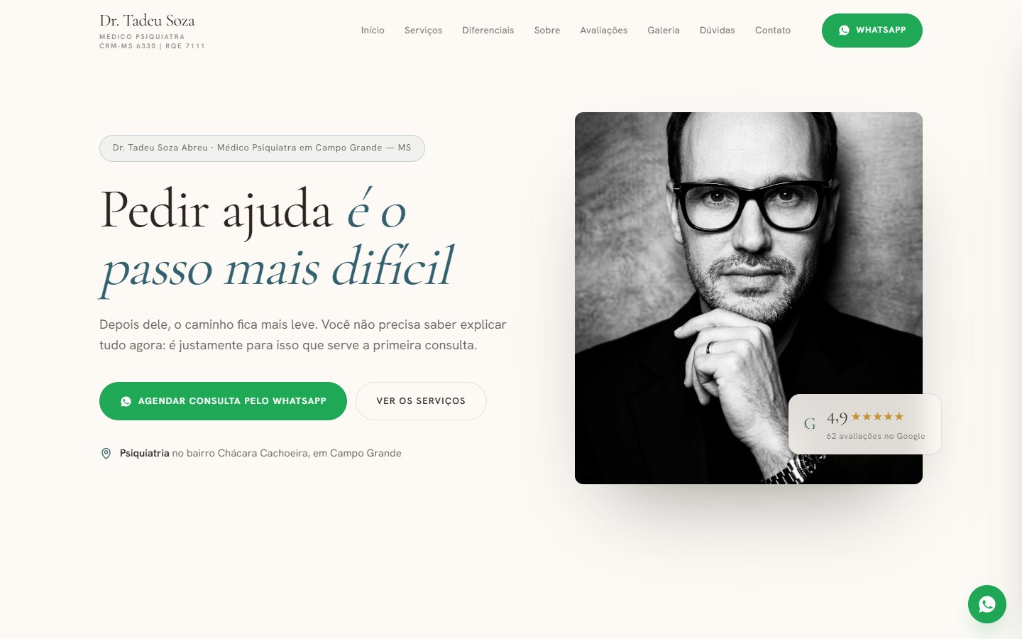Site do Dr. Tadeu Soza